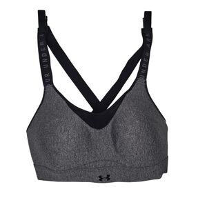 Under Armour Womens Gray Black Infinity Racerback Wireless Sports Bra Medium